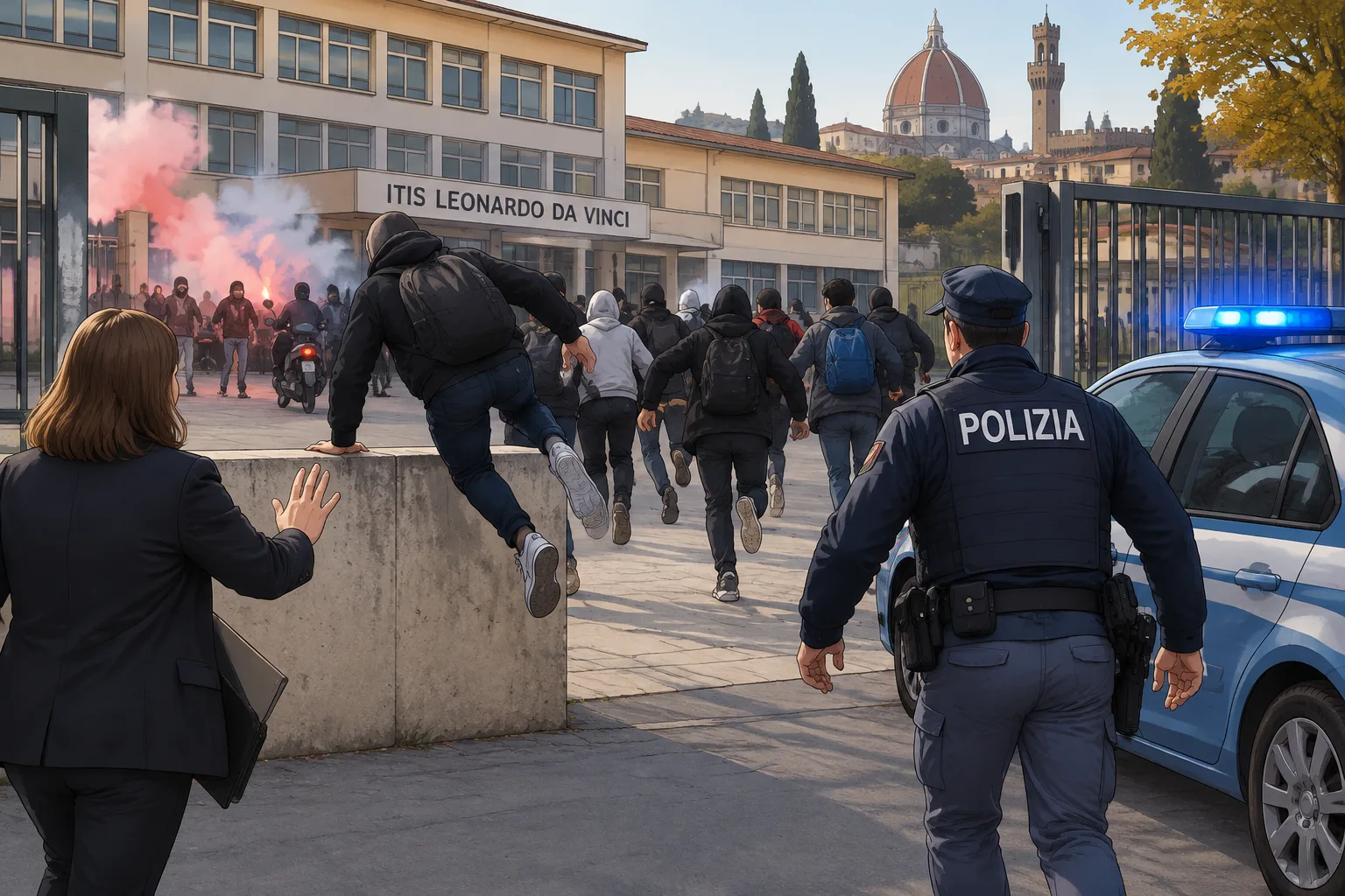 Incursione al Da Vinci: una trentina di giovani si riversano nel cortile, preside parla di "oppressione"
