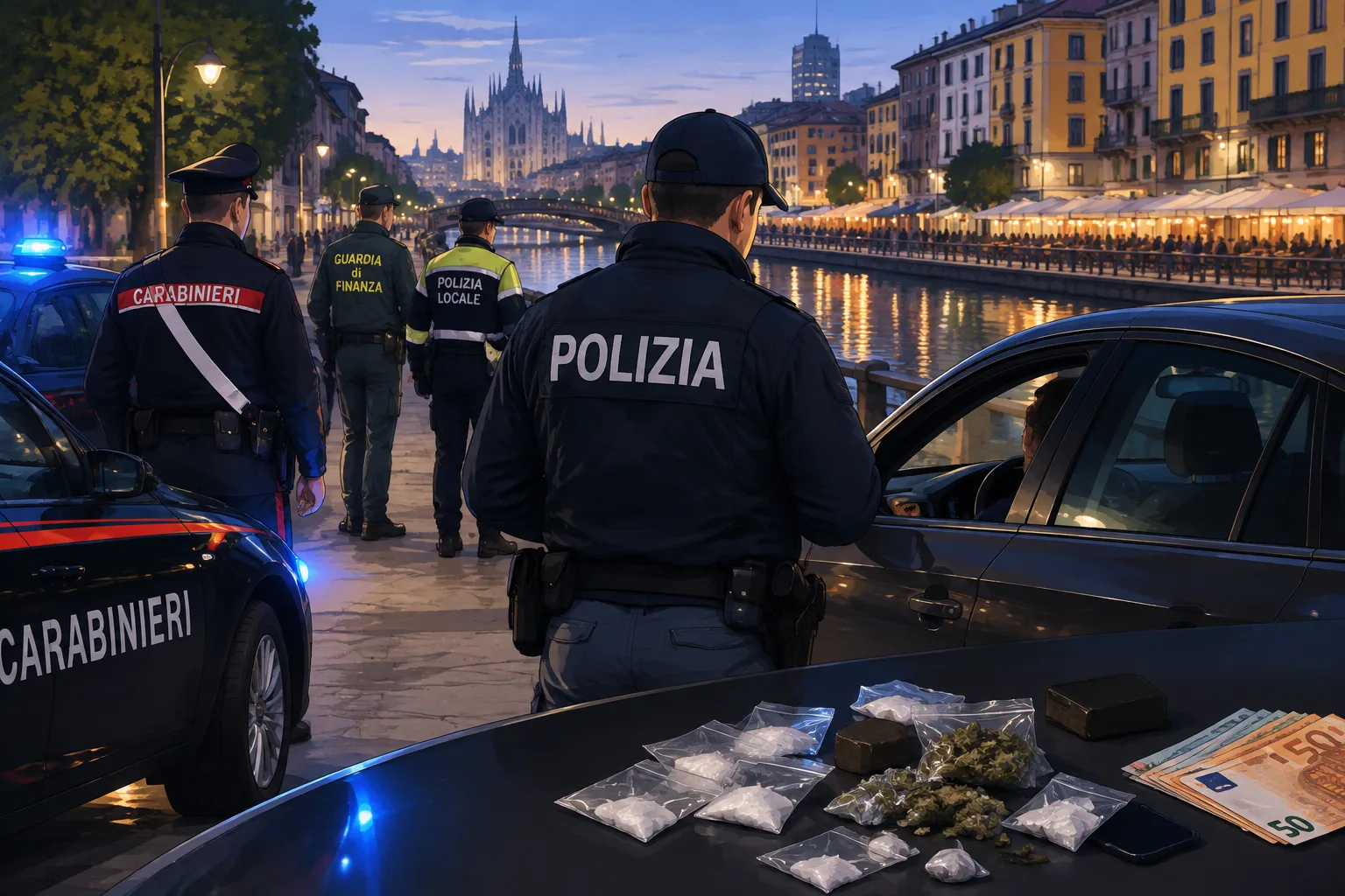 Darsena, Navigli, Corsico e Rozzano: 517 persone identificate durante controlli straordinari