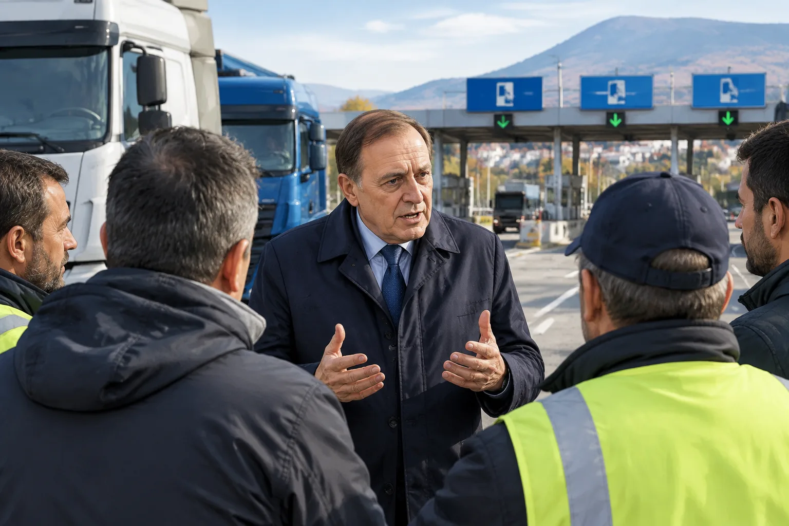 Mastella incontra gli autotrasportatori al casello di Benevento: “Non penalizzate le famiglie”