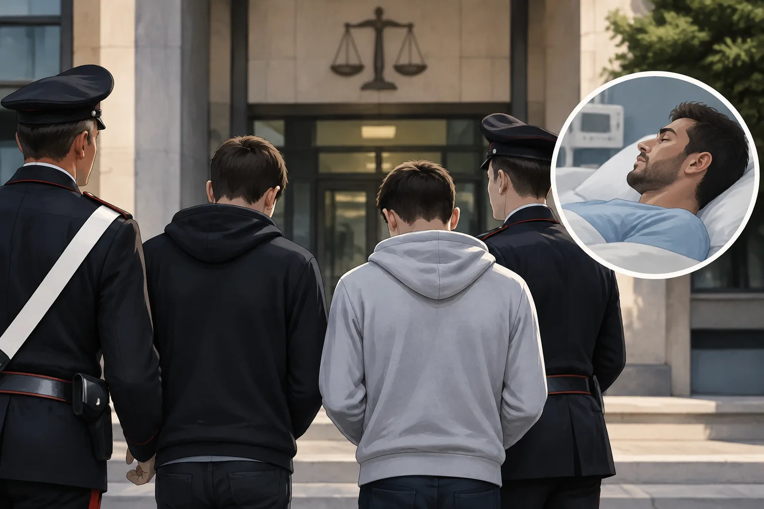 Interrogati i due giovani dopo l'incidente: rammarico e ammissioni confermate, prognosi riservata per Davide Iacopini