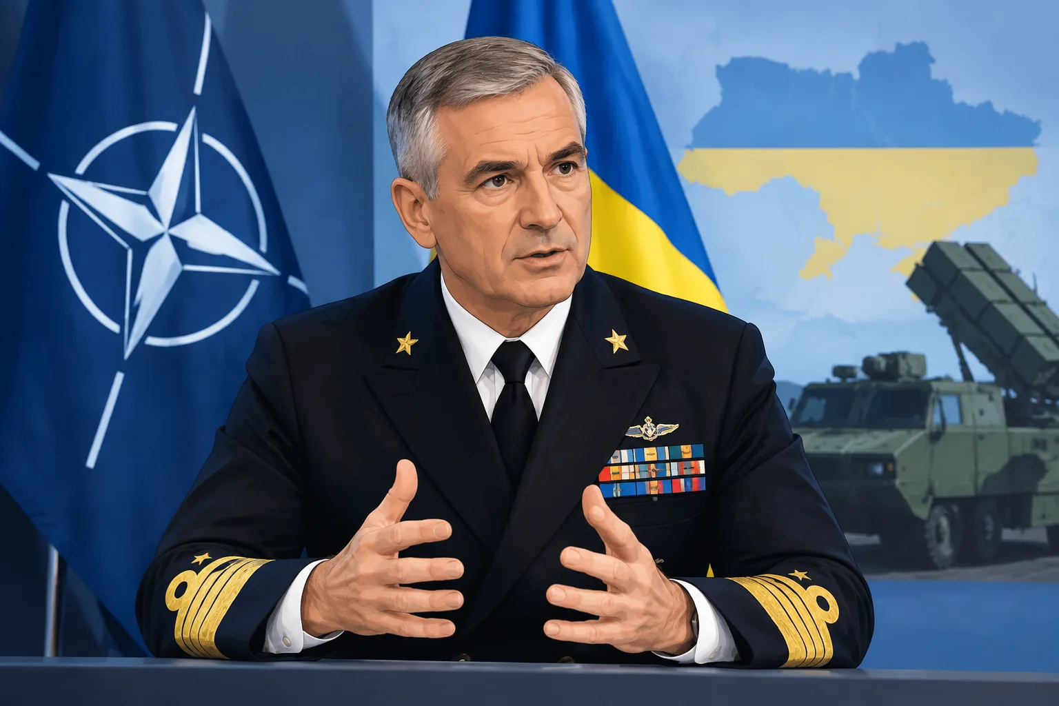 Cavo Dragone: «La Nato è un'alleanza difensiva»; confermato il sostegno all'Ucraina