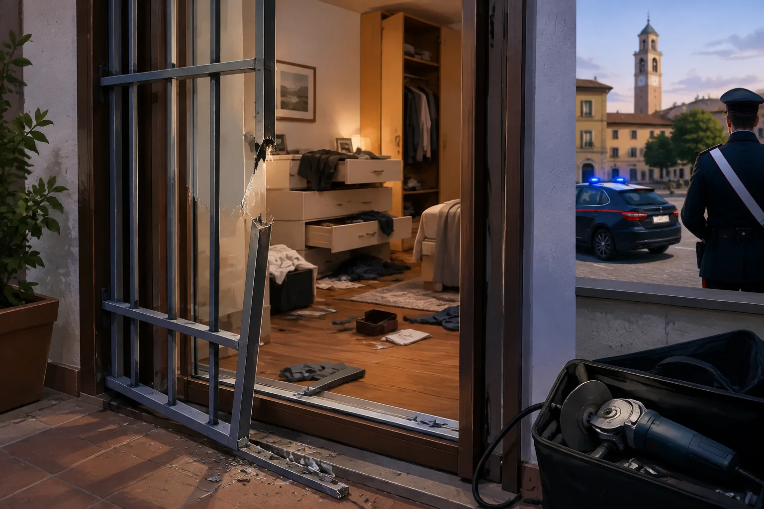 Travagliato, ladri forzano inferriate: appartamento a soqquadro in zona piazza degli Alpini
