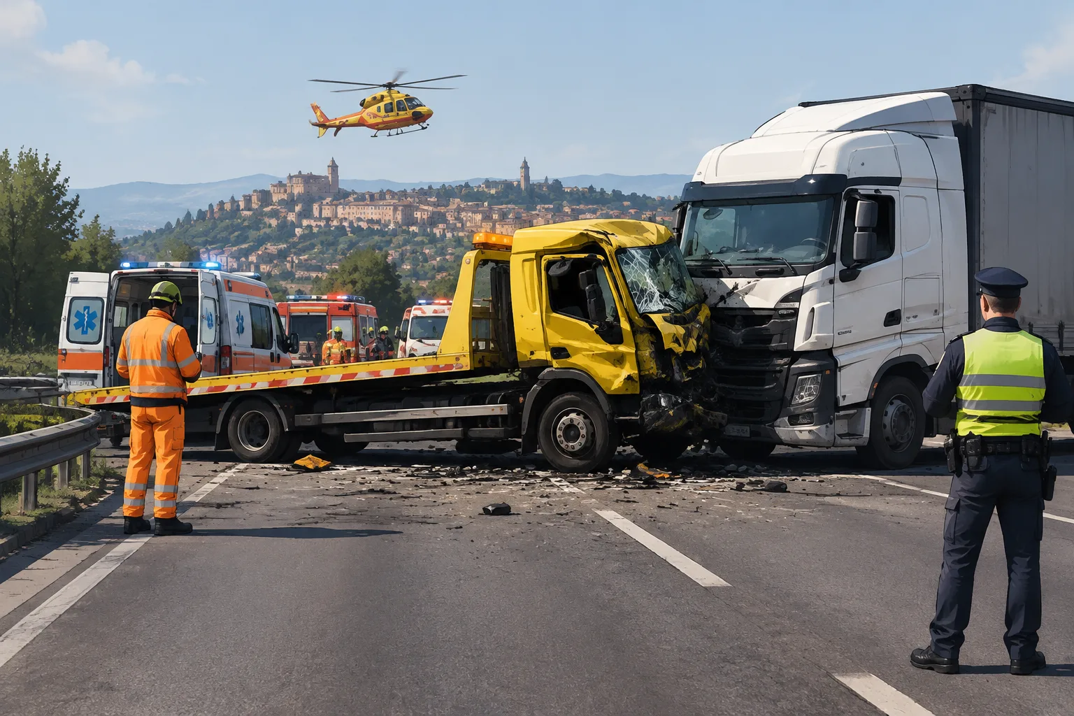 Scontro tra carro attrezzi e mezzo pesante sulla statale Pantano: muore un uomo di 54 anni
