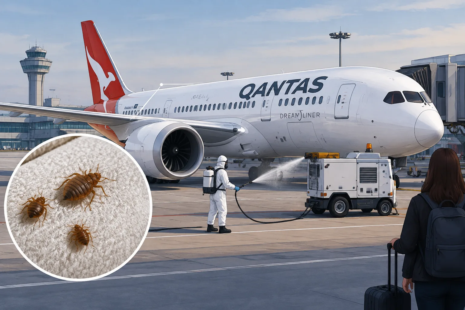 Cimici dei letti a bordo: a Fiumicino fermato un Dreamliner Qantas e cancellato il volo di ritorno