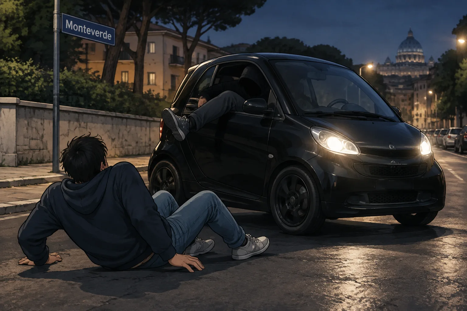 Nuova denuncia a Monteverde: uno studente racconta di essere stato colpito dalla «microcar nera»