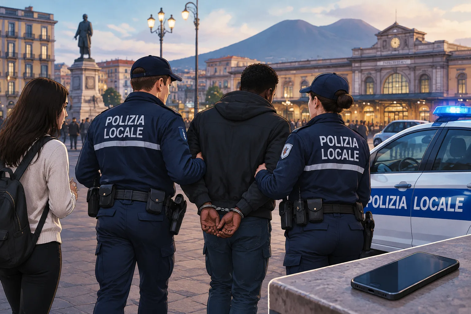 Rapina a piazza Garibaldi: arrestato un uomo, recuperato lo smartphone della vittima