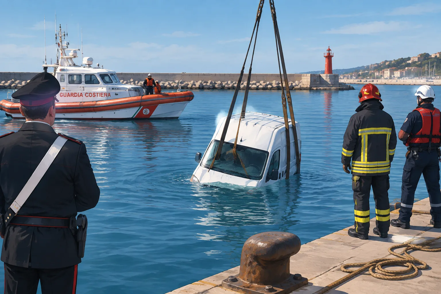 Incidente al porto di Termoli: muore 58enne originario di Frattamaggiore dopo la caduta del furgone in acqua