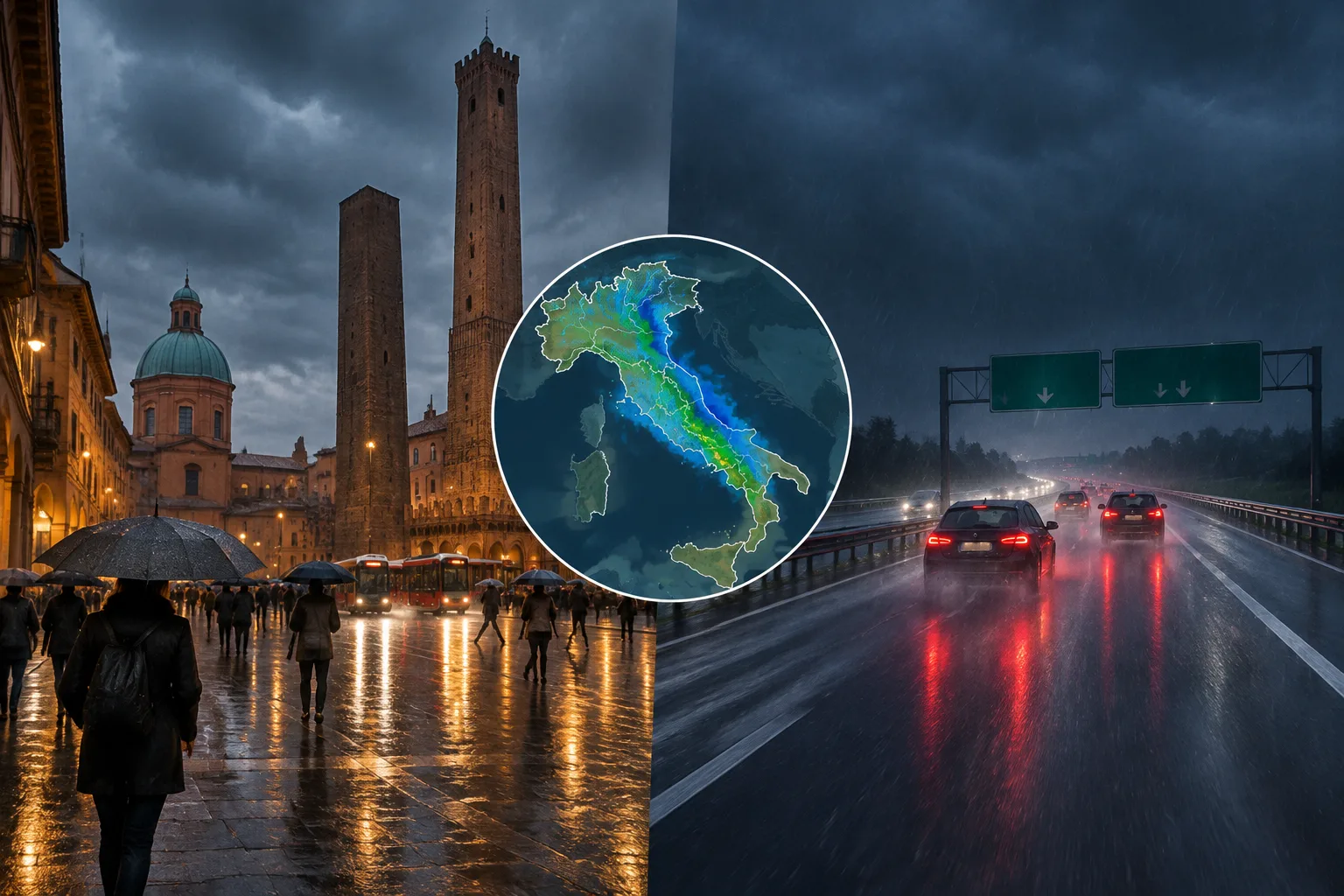 Perturbazione sull'Appennino: pioggia al Centro e in parte del Nord la sera del 7 ottobre