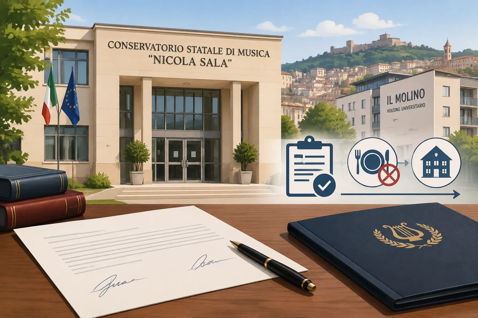Conservatorio 'Nicola Sala': il Molino valutato solo come possibile sede temporanea, non gestiamo la mensa comunale