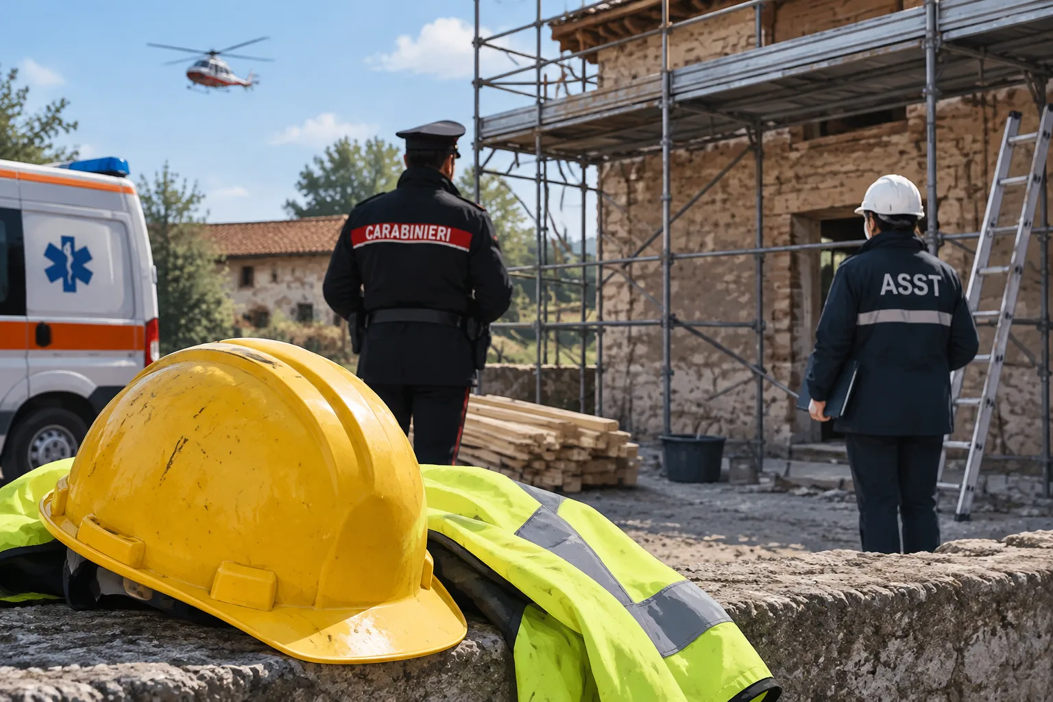 Operaio di Caino muore cadendo da un’impalcatura a Gottolengo: la vittima è Flavio Bertacchini