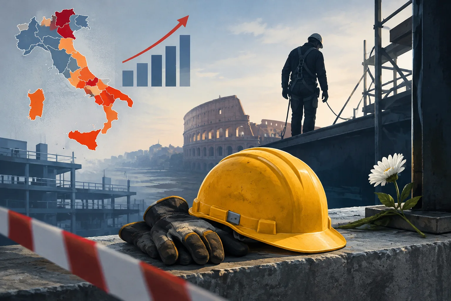 Giornata nazionale per le vittime del lavoro: Inail indica le regioni più colpite e aumentano le denunce