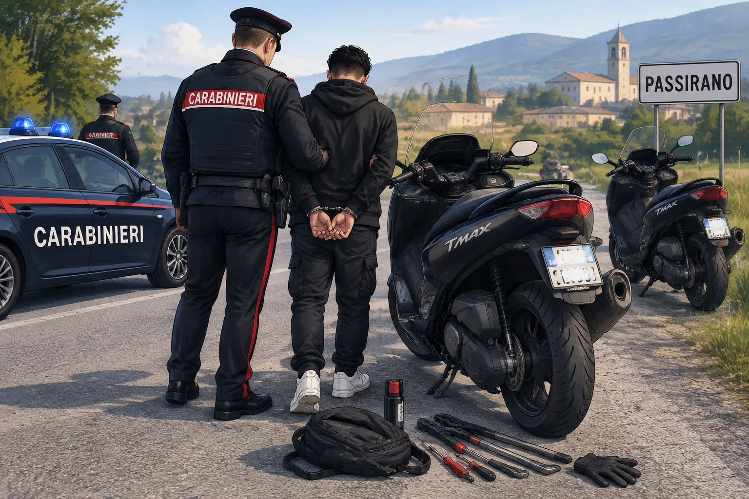 Fermato a Passirano dopo lo scontro: denunciato un 22enne su uno scooter con targa contraffatta