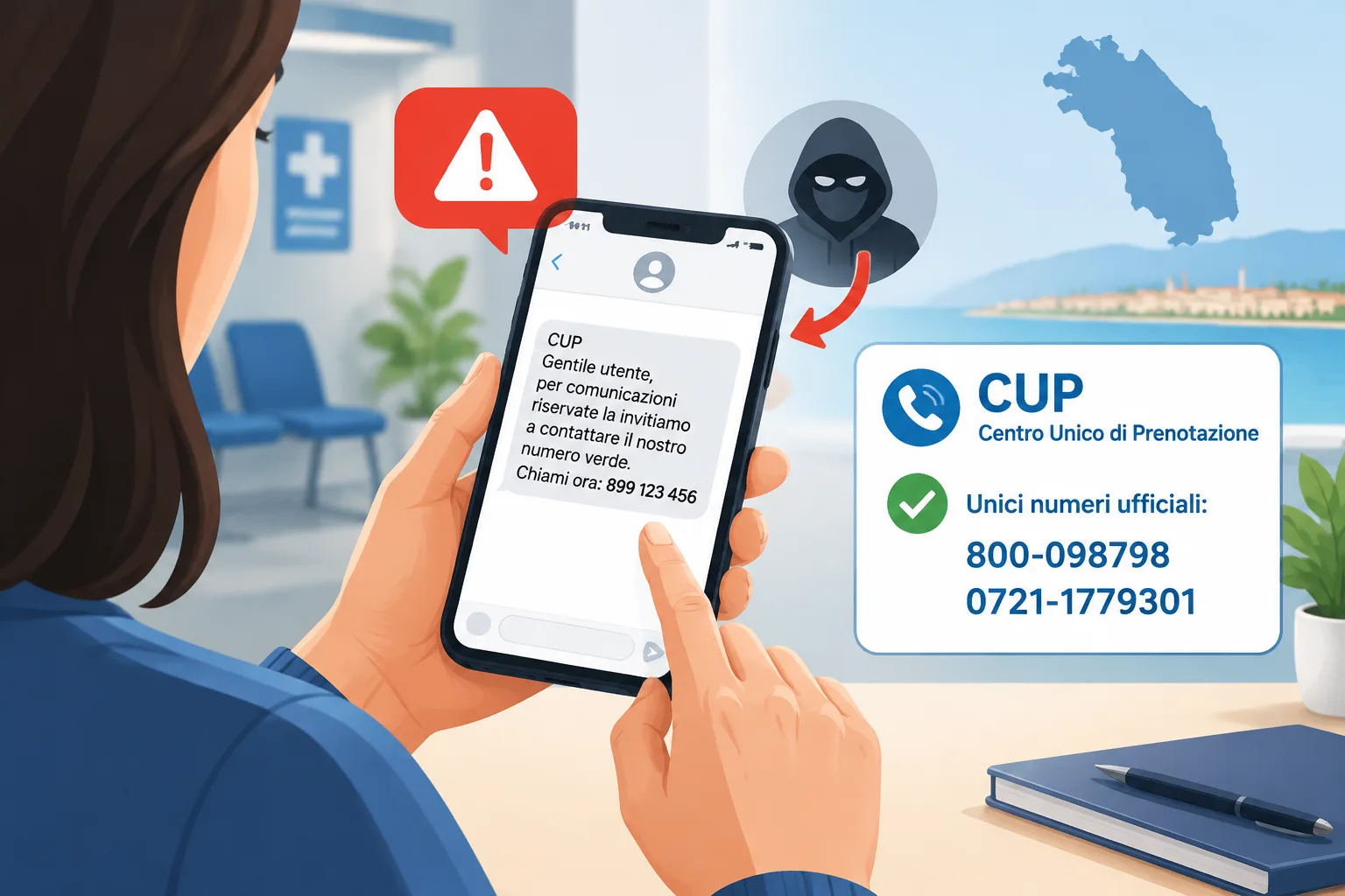 Pesaro e Urbino, allerta per SMS fraudolenti che sfruttano il nome del CUP