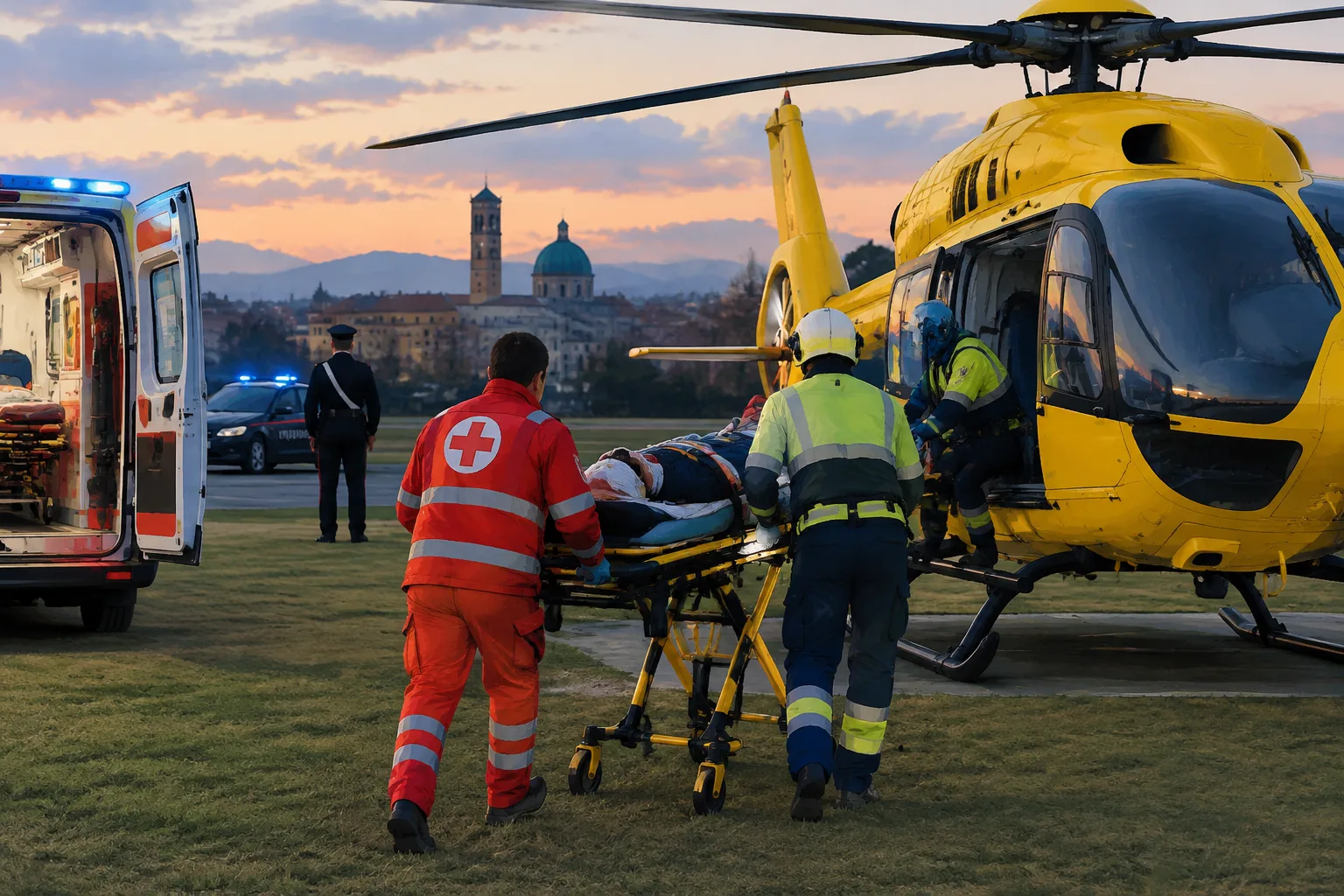 Sedicenne trasferito in elicottero al Civile dopo lo scontro a Suzzara
