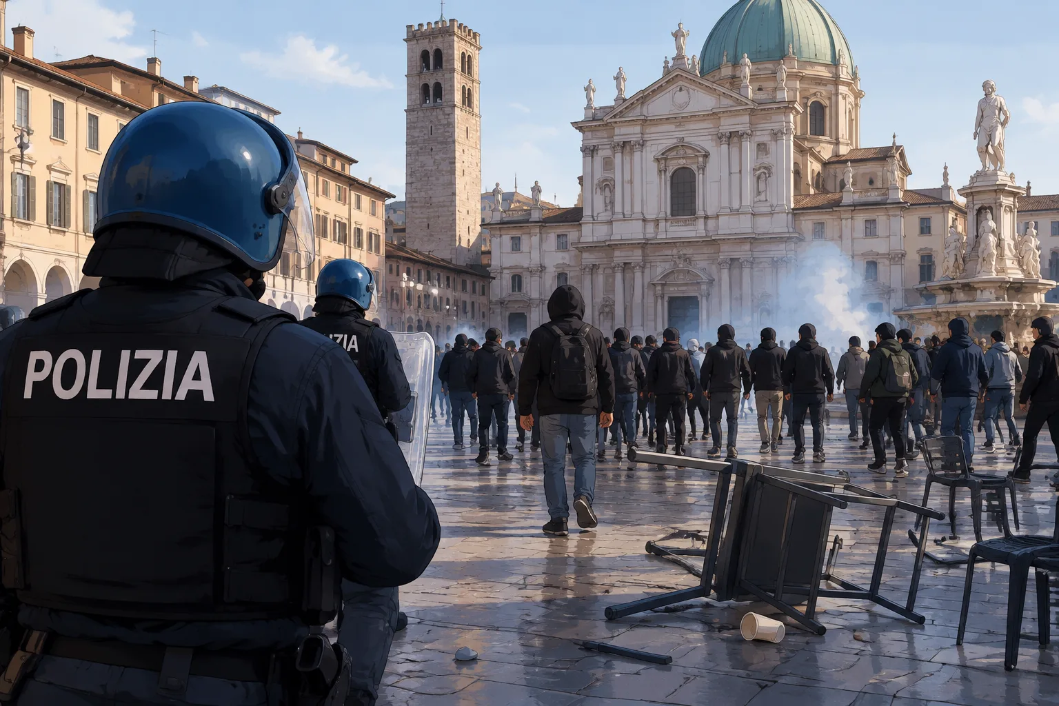 Piazza Duomo, una decina di giovani identificati e denunciati dopo gli scontri alla manifestazione