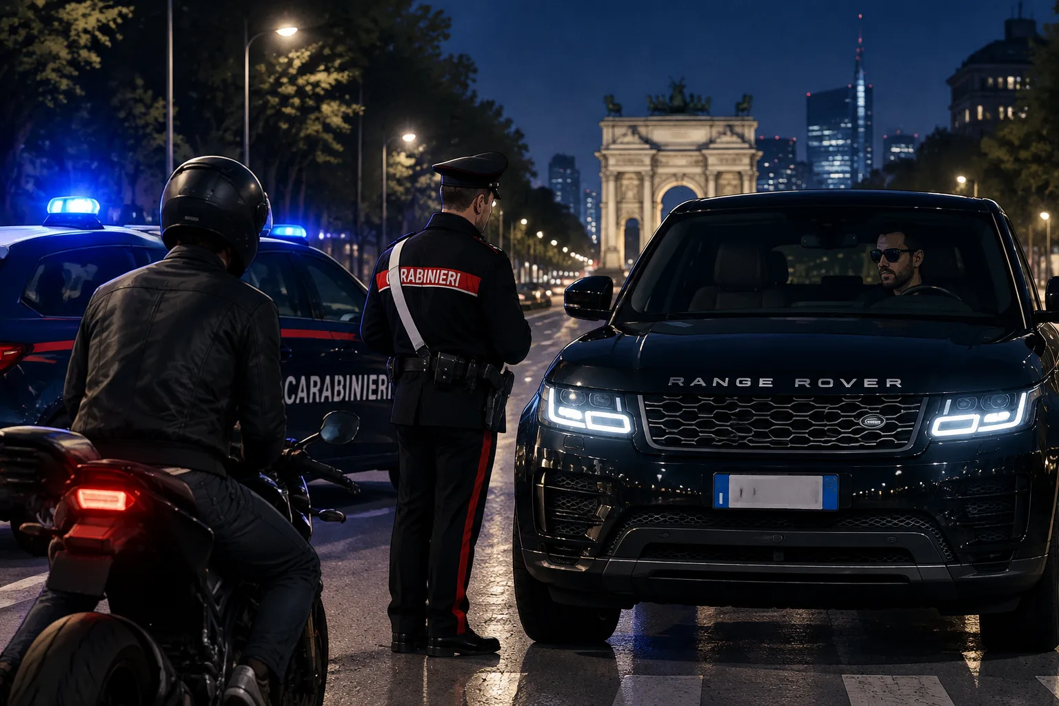 Notte di tensione a Corso Sempione: De Martino avvisa i carabinieri, fermata una Range Rover guidata da Fabrizio Corona