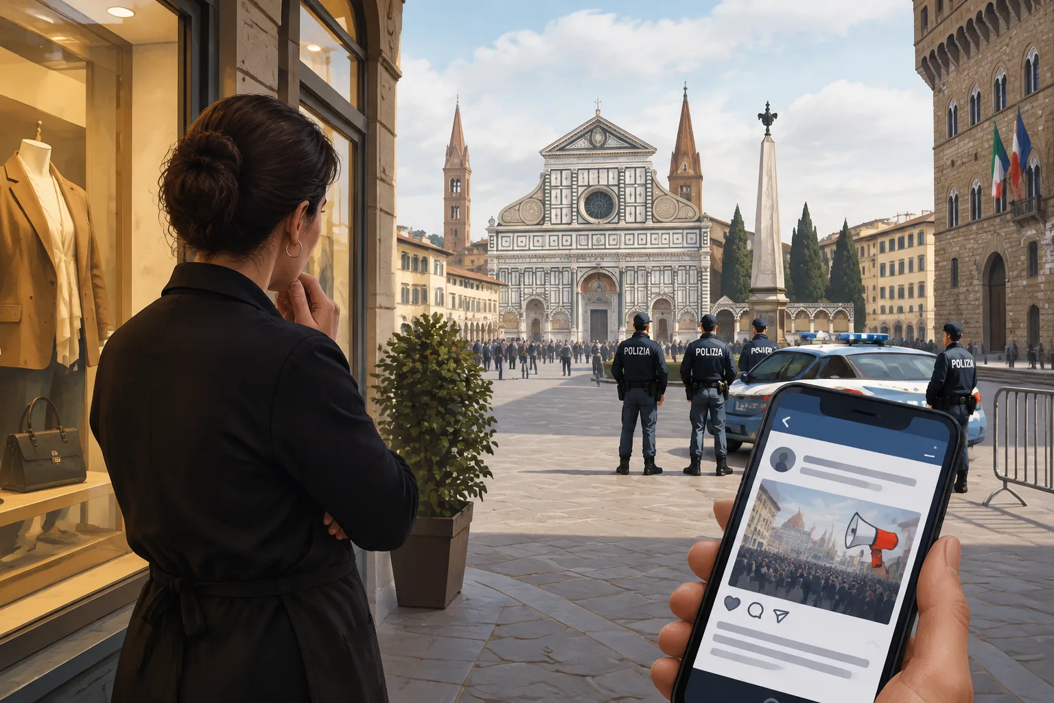 Commercianti del centro in ansia per le manifestazioni annunciate il 24 ottobre a Firenze