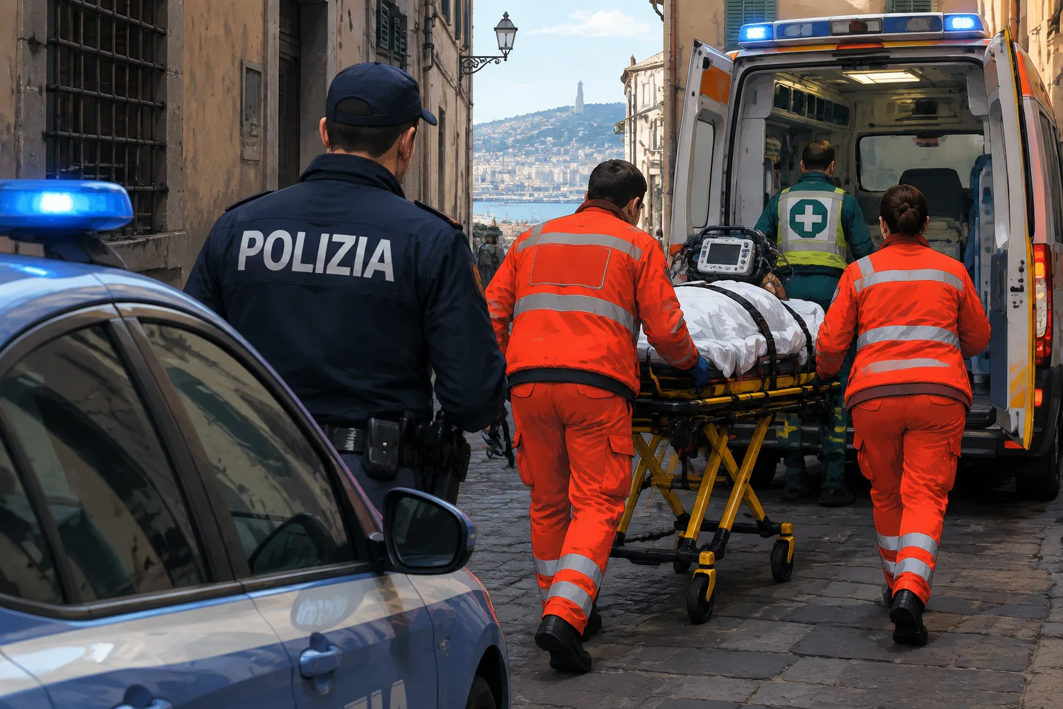 Donna trovata incosciente in vico del Fornaro: trasferita al San Martino in codice rosso