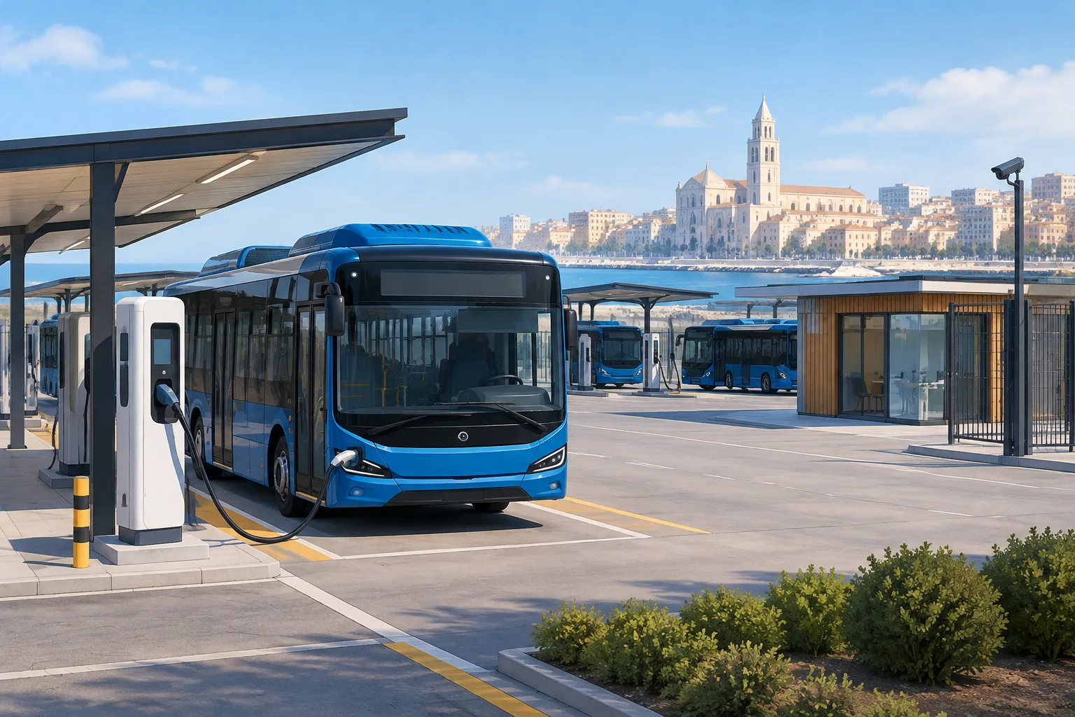 Bari, individuate le stazioni di ricarica per i bus elettrici del Brt