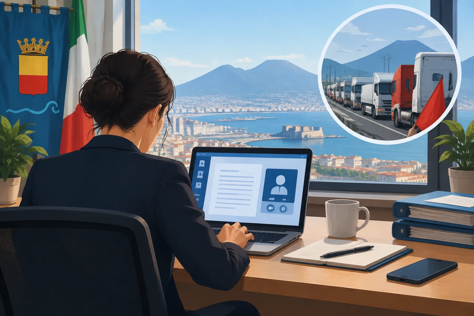 Manfredi autorizza il lavoro agile per i dipendenti comunali per i disagi al traffico