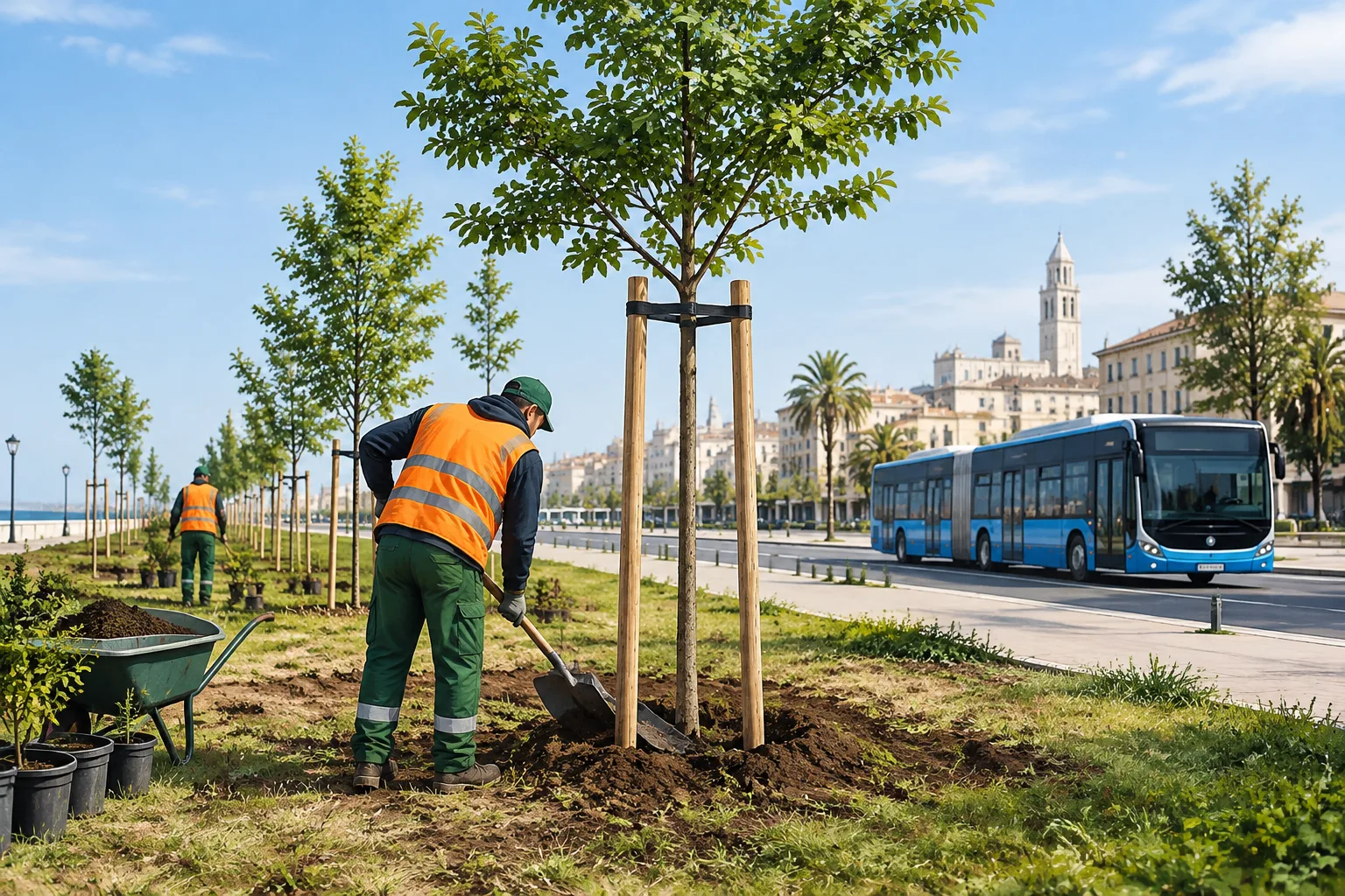Bari, oltre 300 nuovi alberi: dal BRT parte un piano di ripristino del verde