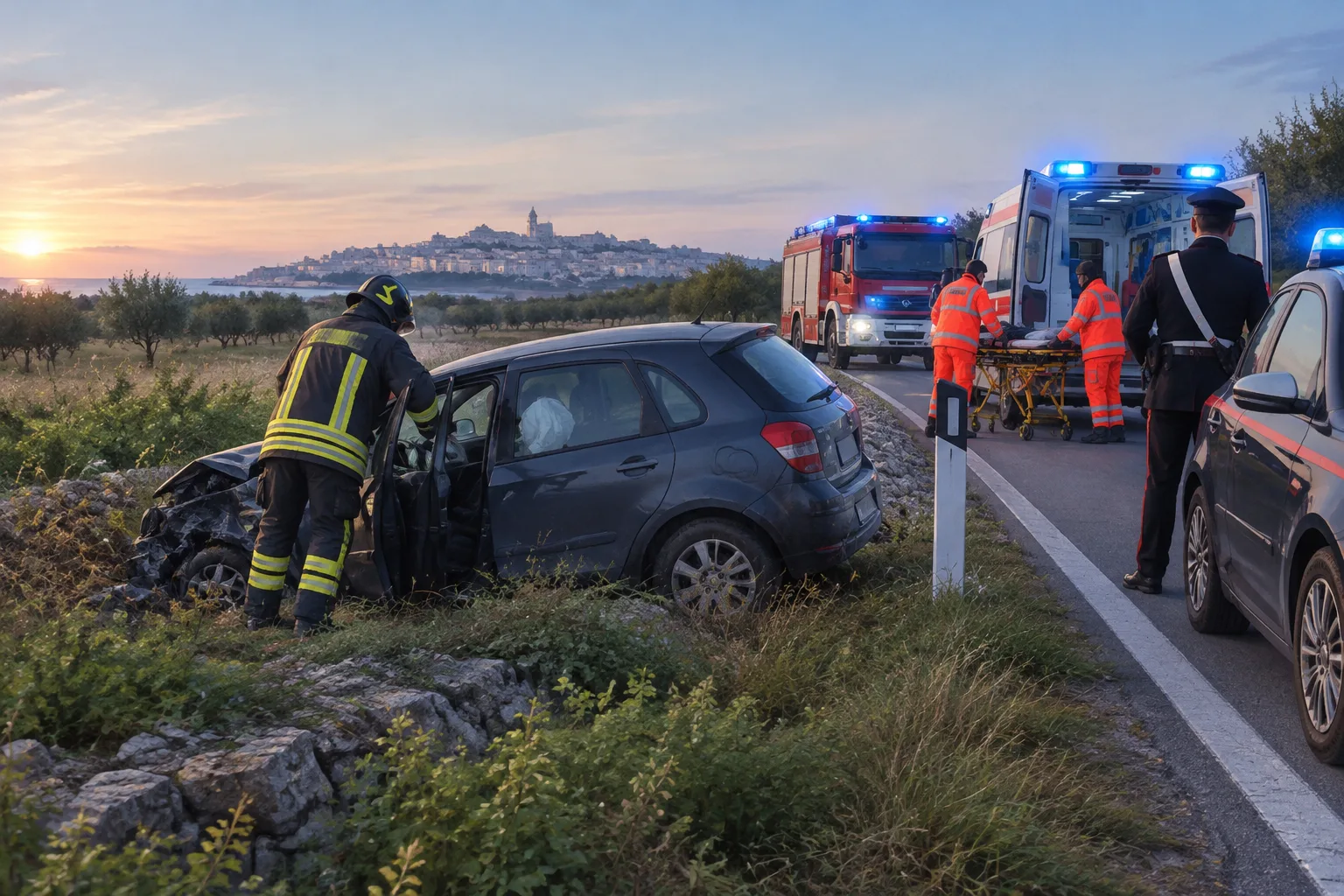 Bitonto, 67enne muore dopo un incidente sulla SP88 in direzione Giovinazzo