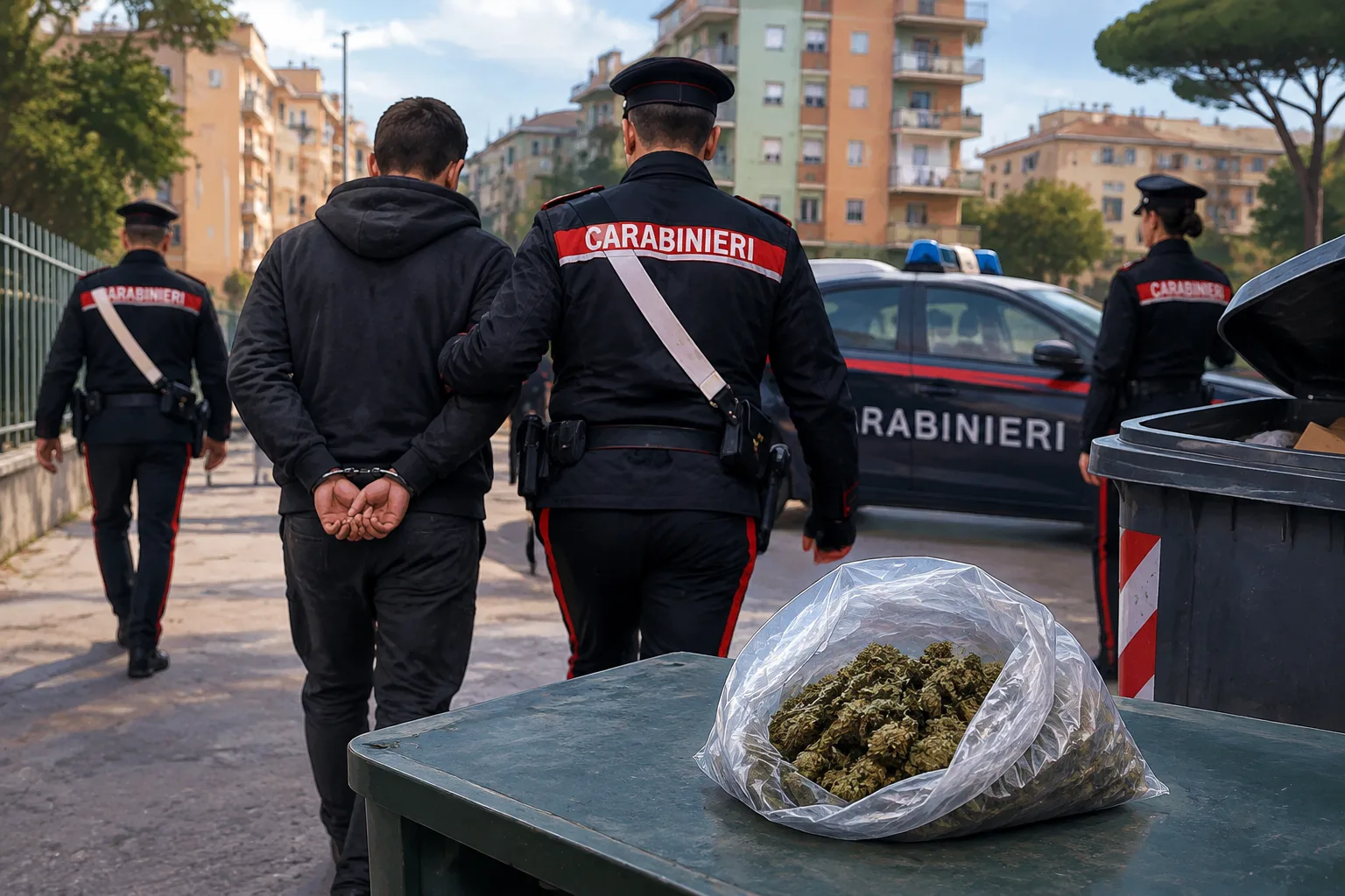 Blitz dei carabinieri nelle periferie est di Roma: sette arresti tra Centocelle, Alessandrino, Torre Maura e Casilino
