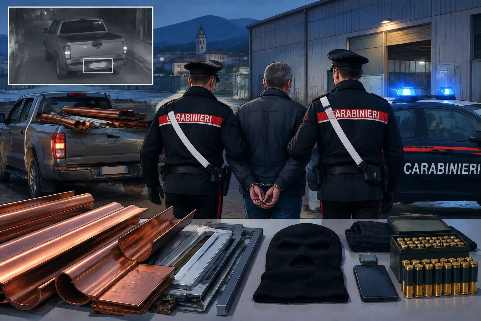 Tavernole sul Mella: arrestato 54enne dopo il furto di rame, due titolari investiti nella fuga