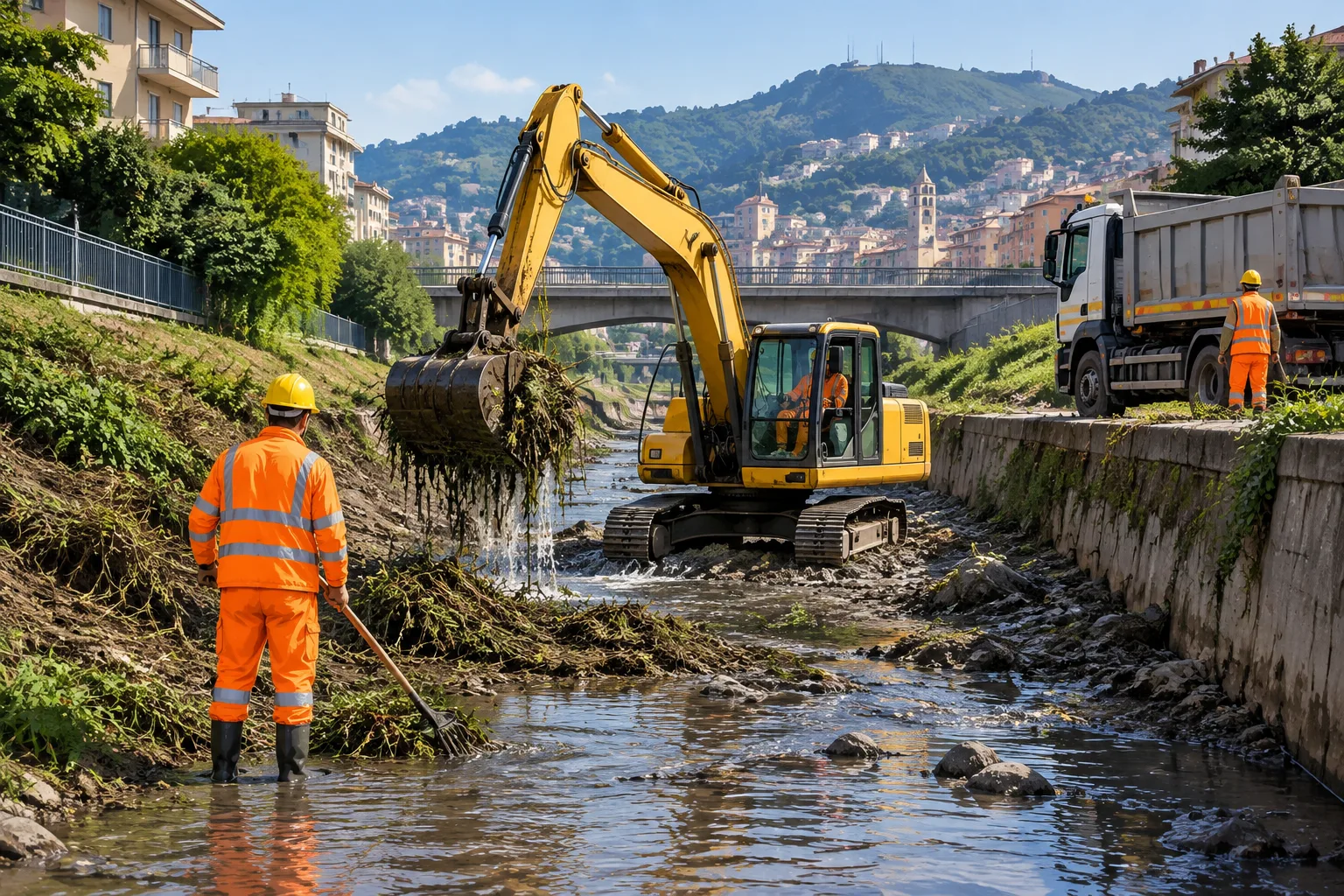 Genova, proseguono i lavori sui torrenti: interventi su rio Fegino e torrente Sturla