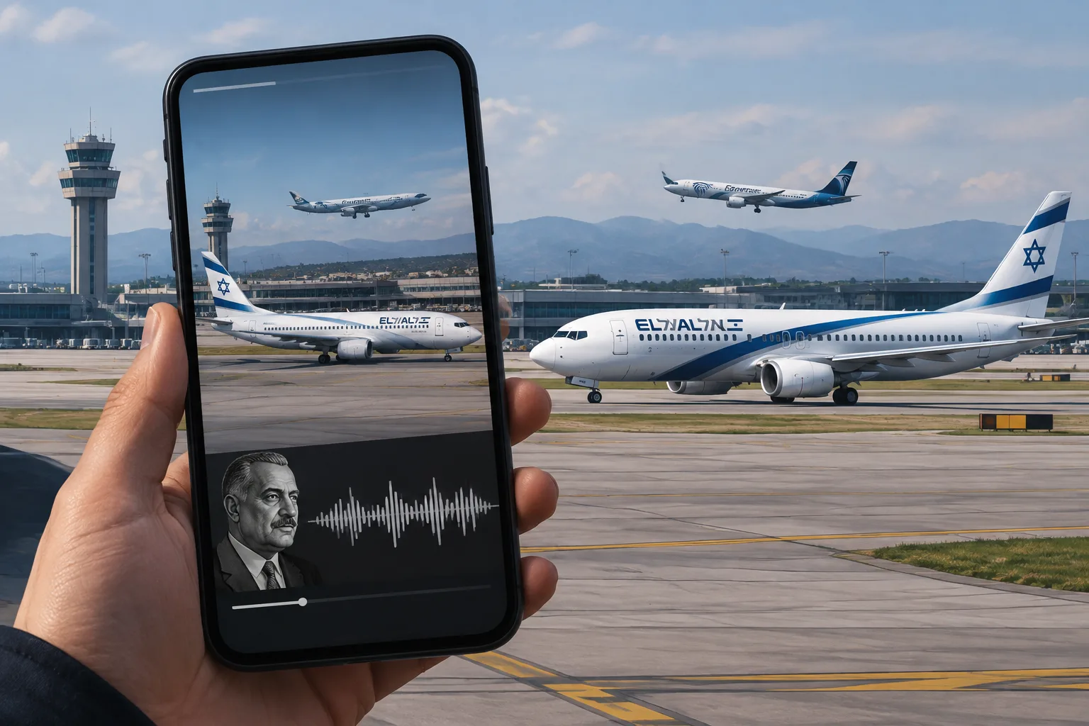 A Malpensa un pilota egiziano pubblica un video con un velivolo El Al e la voce di Sadat