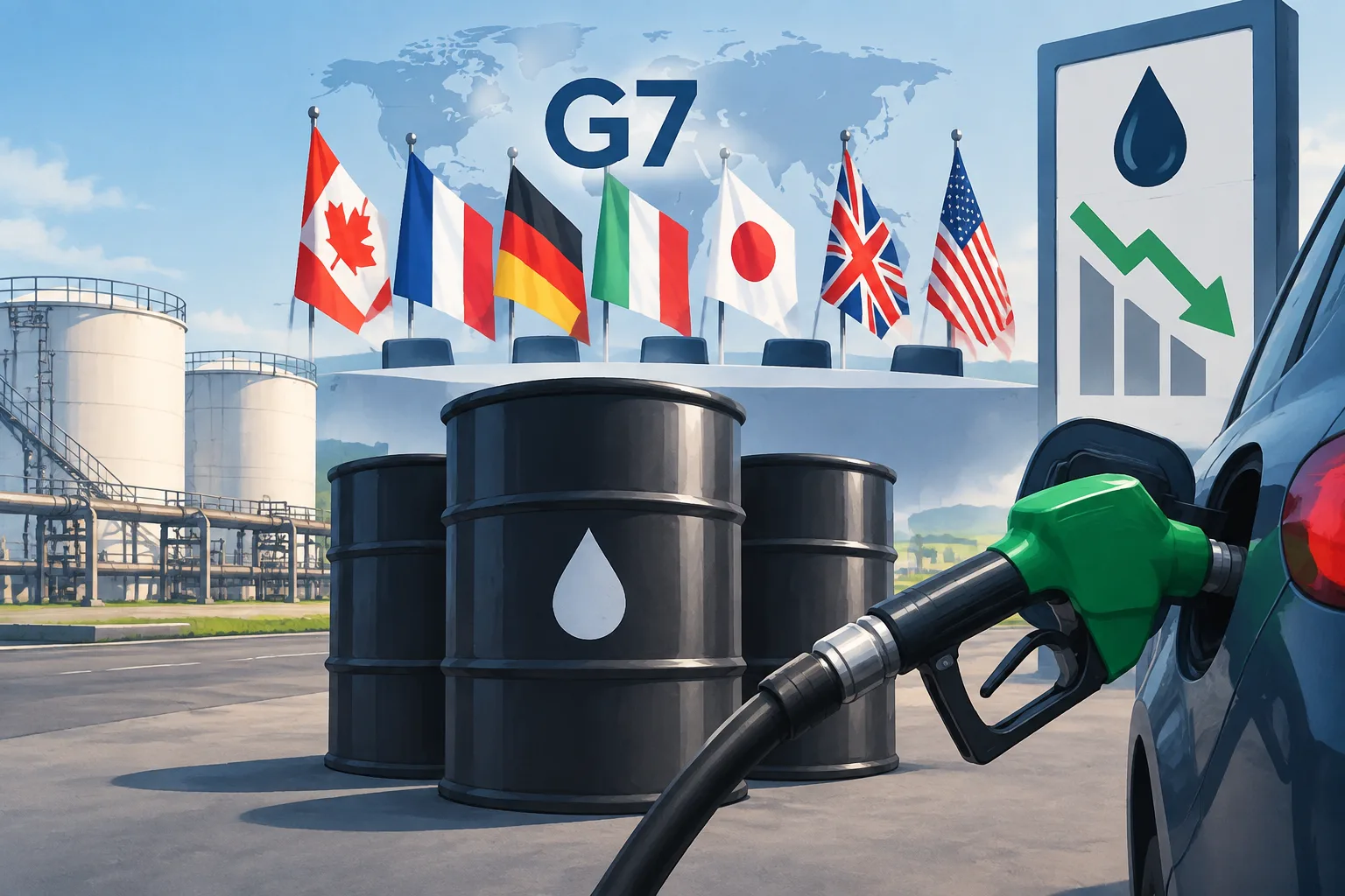 G7 apre le riserve per alleggerire i prezzi alla pompa