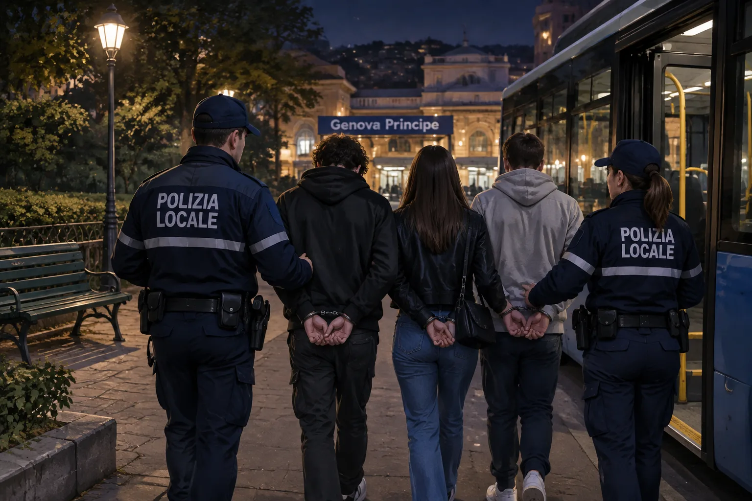 Aggredito nei giardini della stazione Principe: tre giovani arrestati dopo la rapina