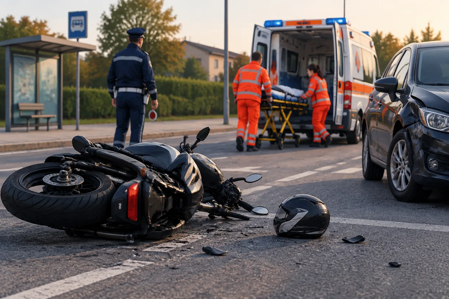 Roncadelle, motociclista 29enne ricoverato in Rianimazione dopo uno scontro in via Fratelli Cervi