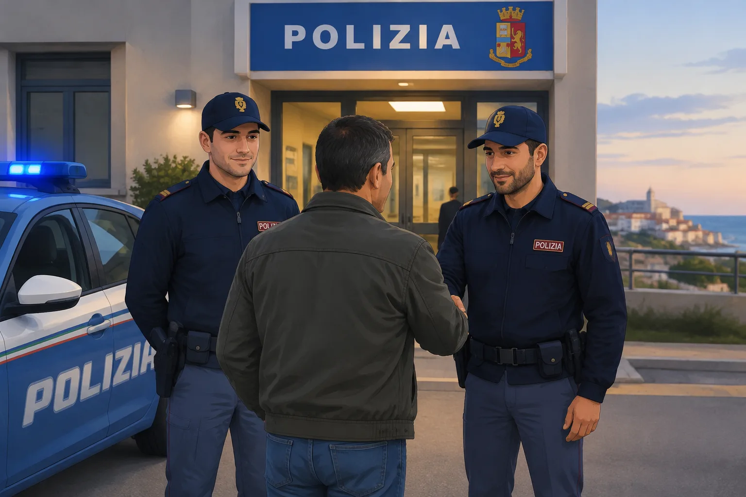 Avola, quarantenne salvato sulla SS115 torna in Commissariato per ringraziare due agenti