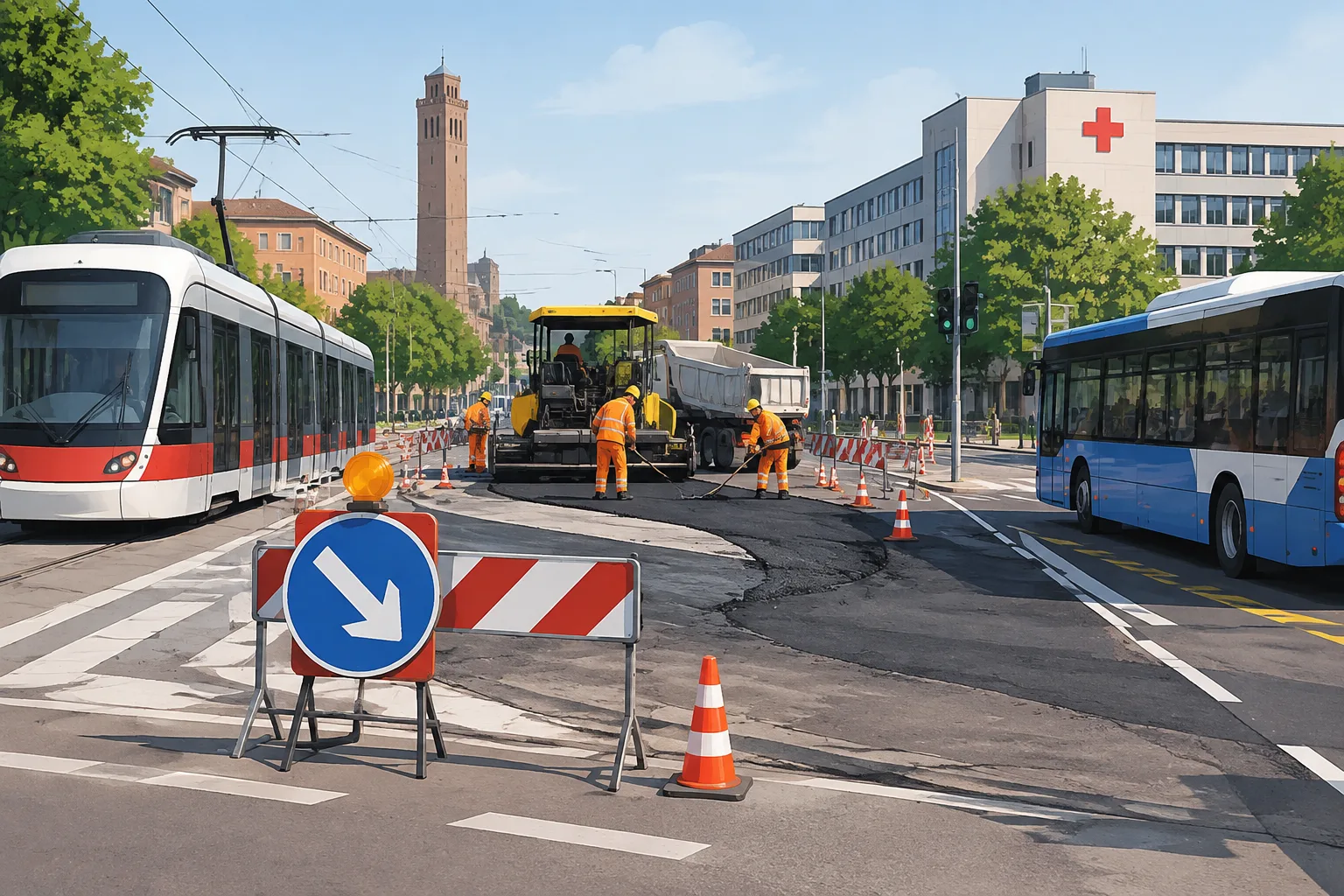 Tramvia San Donato: calendario delle asfaltature e conseguenze su traffico e bus