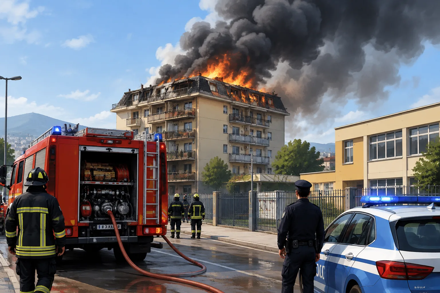 Incendio a Melito: evacuati stabile e scuola, nessun ferito