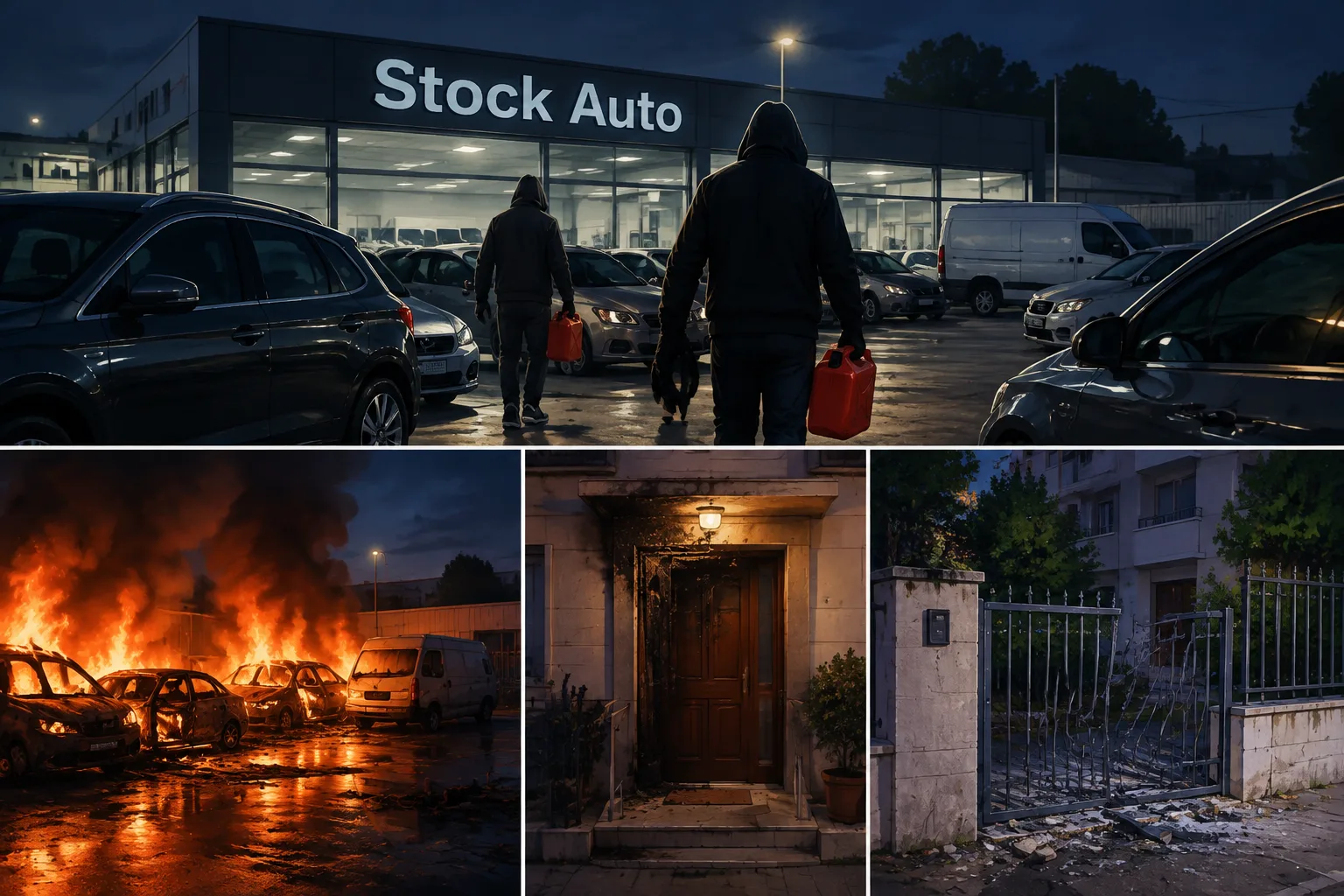 Agguato all'autosalone Stock Auto sulla Prenestina: il video mostra due uomini incappucciati