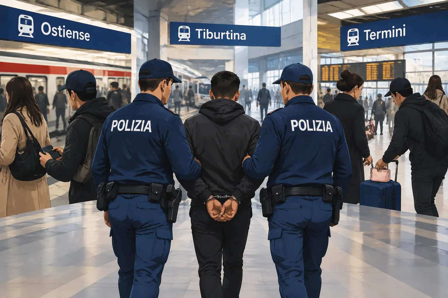 Furti nelle stazioni di Roma: arresti a Ostiense, Tiburtina e Termini