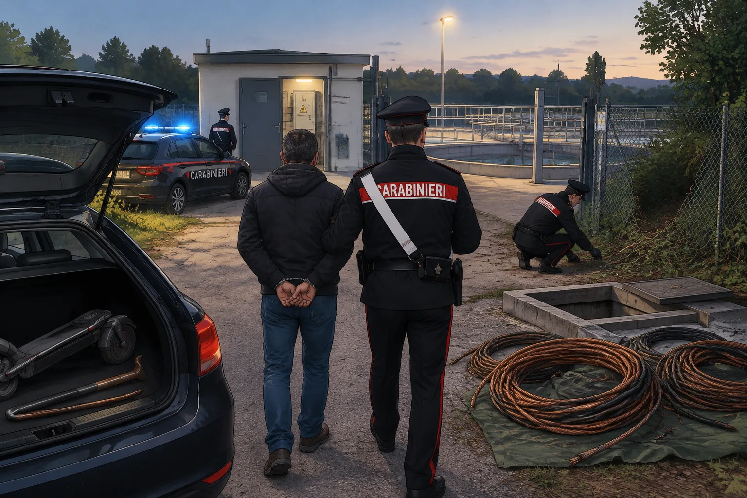 Denunciato un 42enne per il tentato furto di rame al depuratore di Selci Lama