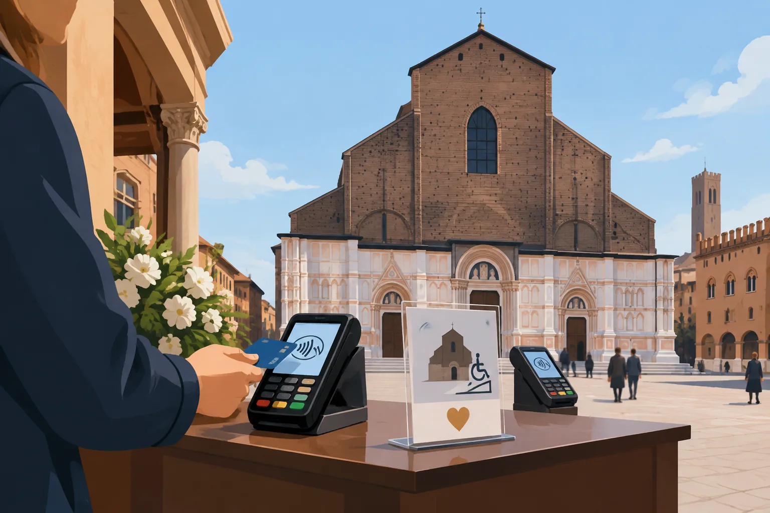 In San Petronio arrivano i Pos per le offerte: avvio della raccolta per una rampa accessibile
