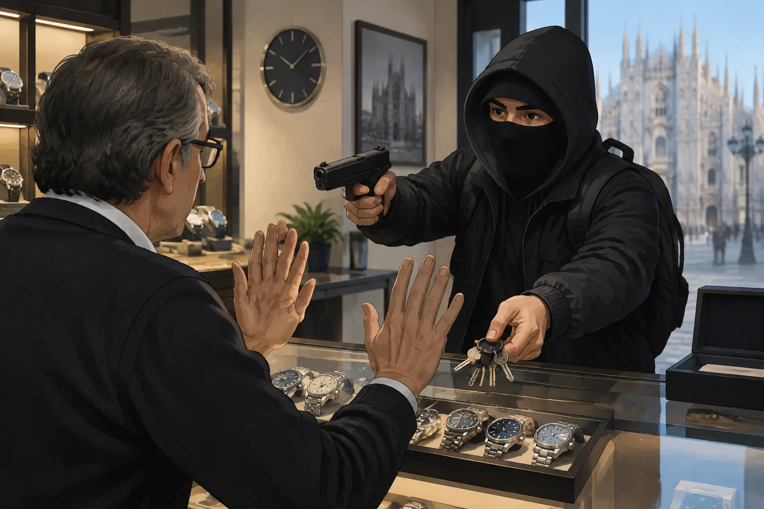 Lorenzo Ruzza pubblica uno sketch in cui 'si arrende' a un giovane rapinatore dopo i disordini in centro a Milano