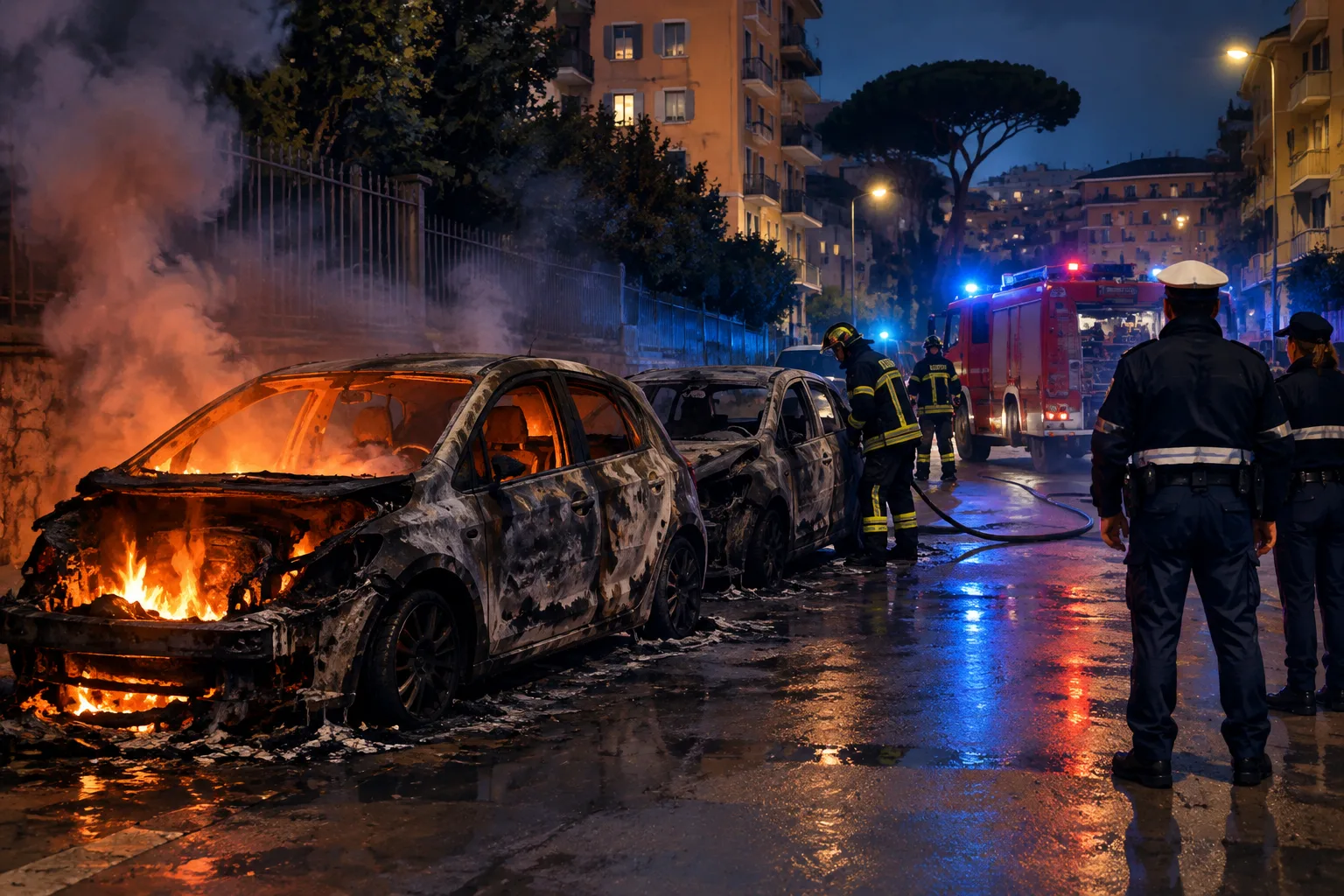 Quattro auto in fiamme tra Monteverde e Colli Portuensi: proteste dei residenti