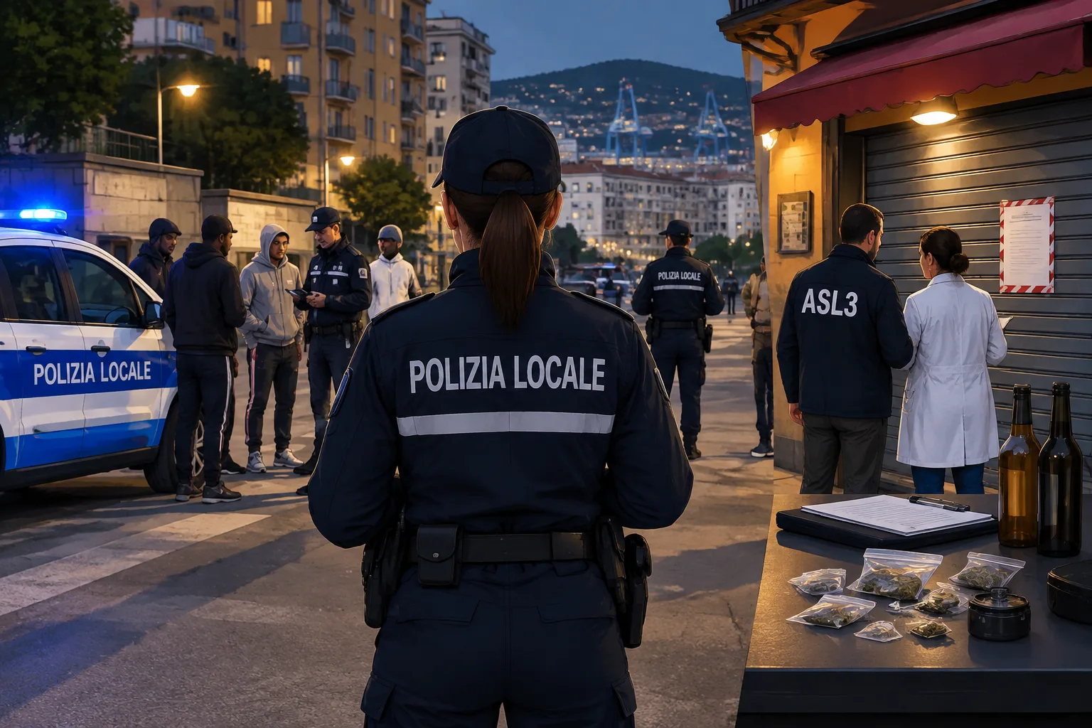 Operazione 'Largo Raggio' a Cornigliano e Sestri Ponente: 59 persone identificate e sanzione da 7.000 euro a un locale