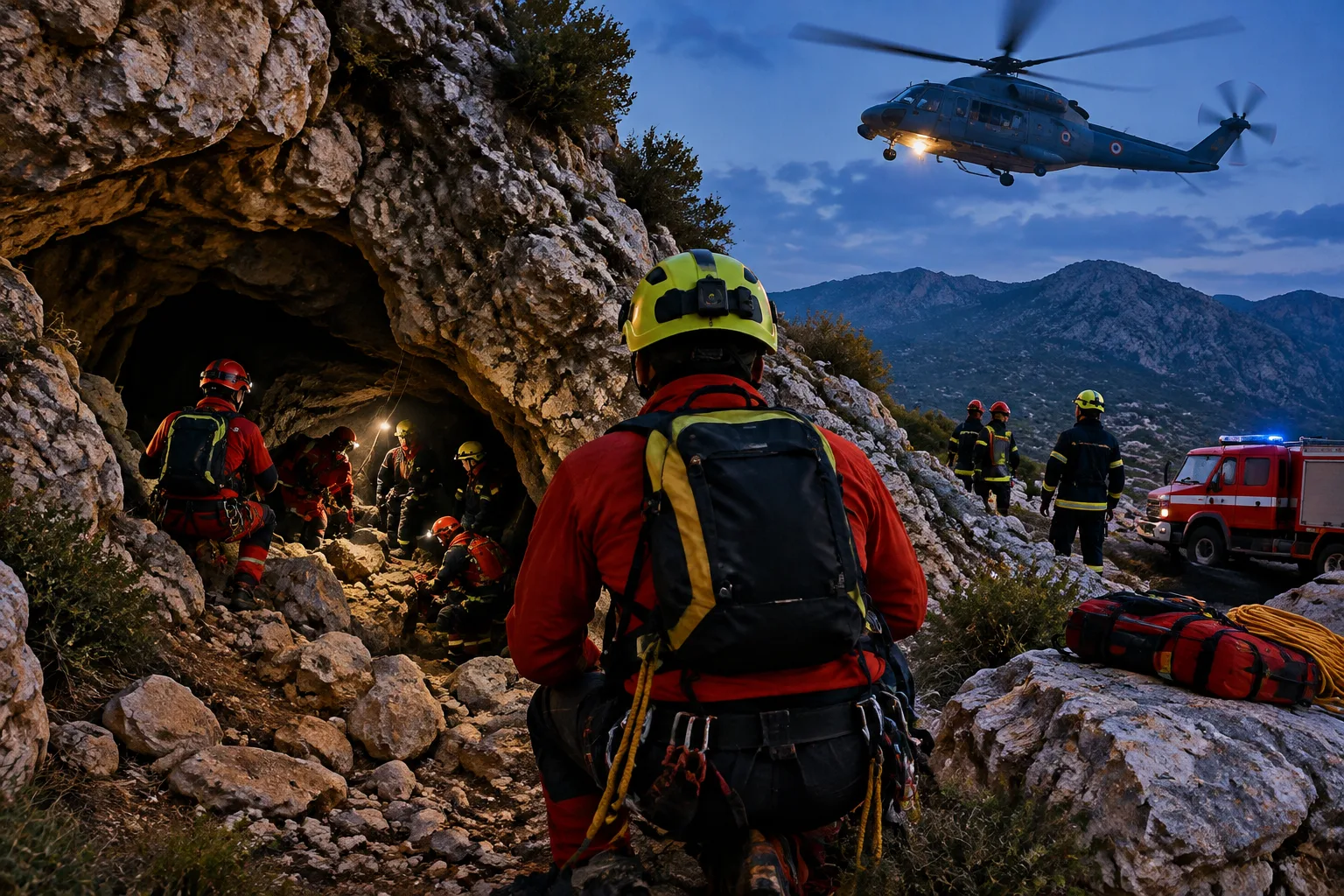 Speleologo intrappolato in una grotta in Sardegna: in corso un intervento con supporto dell’Aeronautica Militare