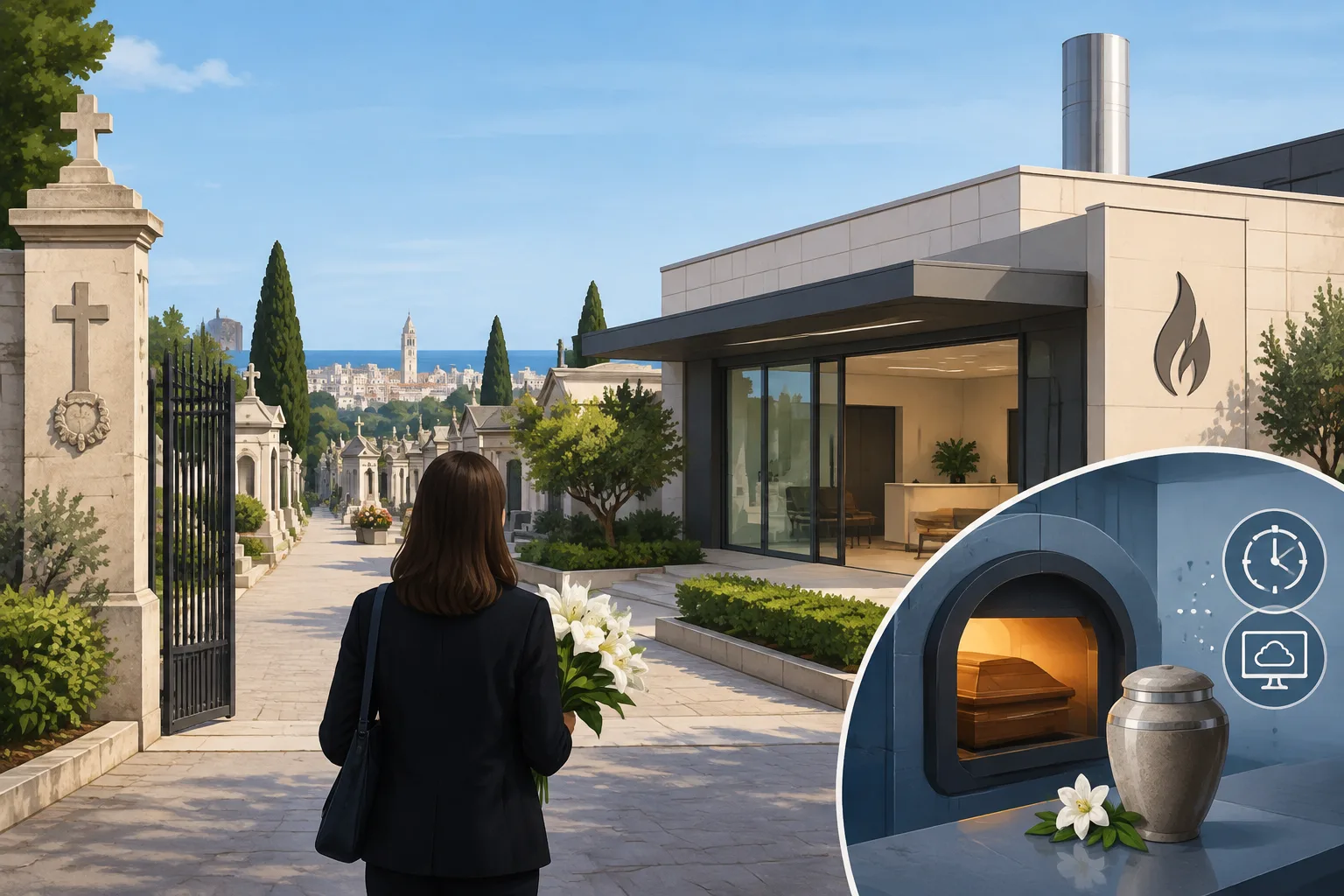 Bari approva un piano da 1,9 milioni per unificare la gestione dei cimiteri e ammodernare il tempio crematorio