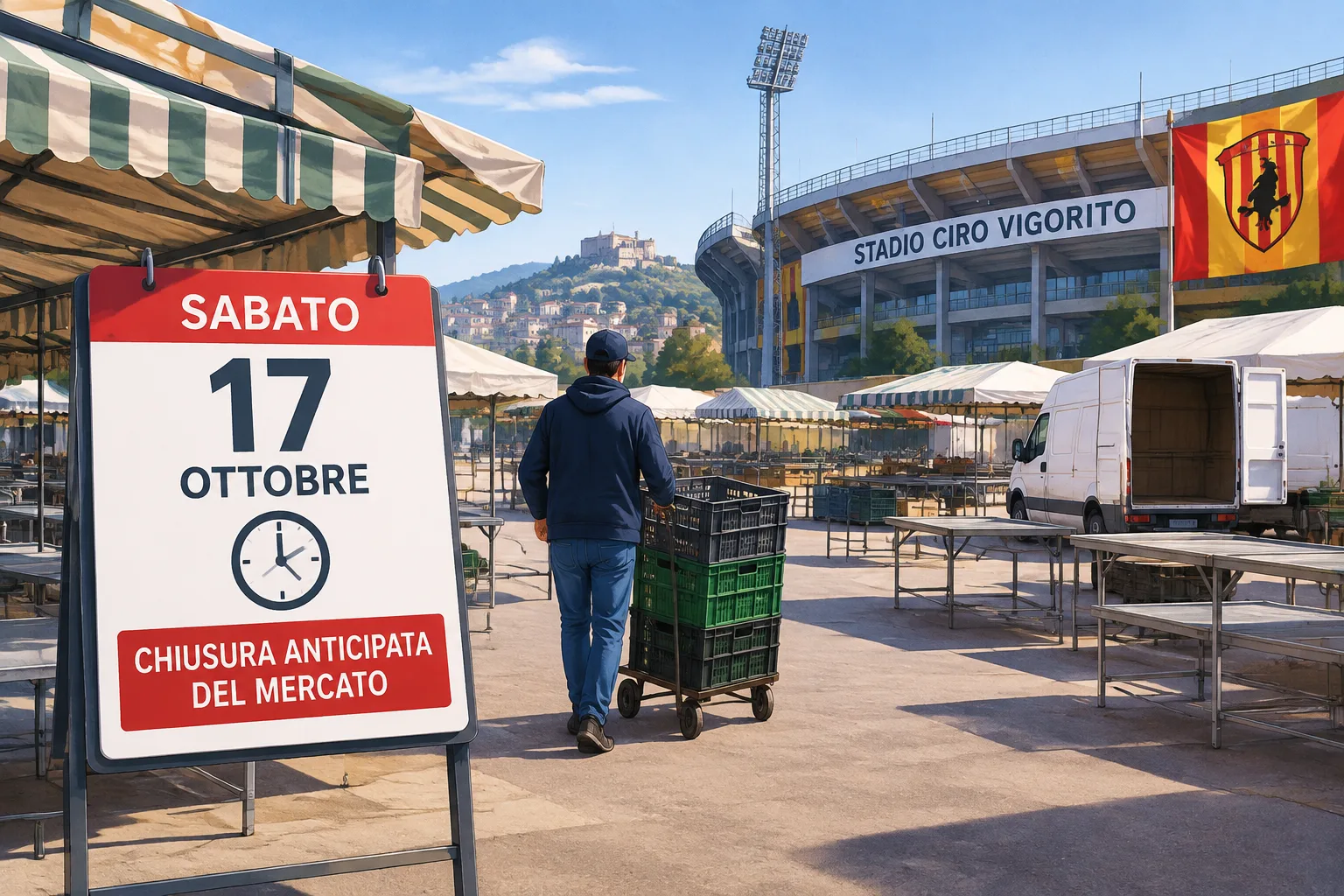 Sabato 17 ottobre chiusura anticipata del mercato di Santa Colomba
