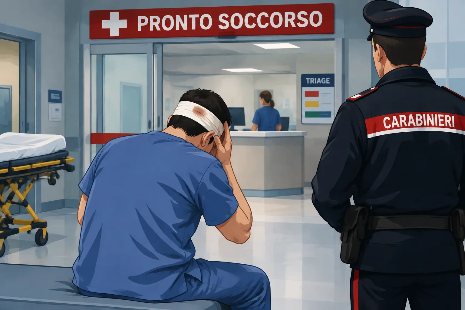 Aggressione al Pronto Soccorso di Città di Castello: infermiere ferito, Usl Umbria 1 si costituirà parte civile