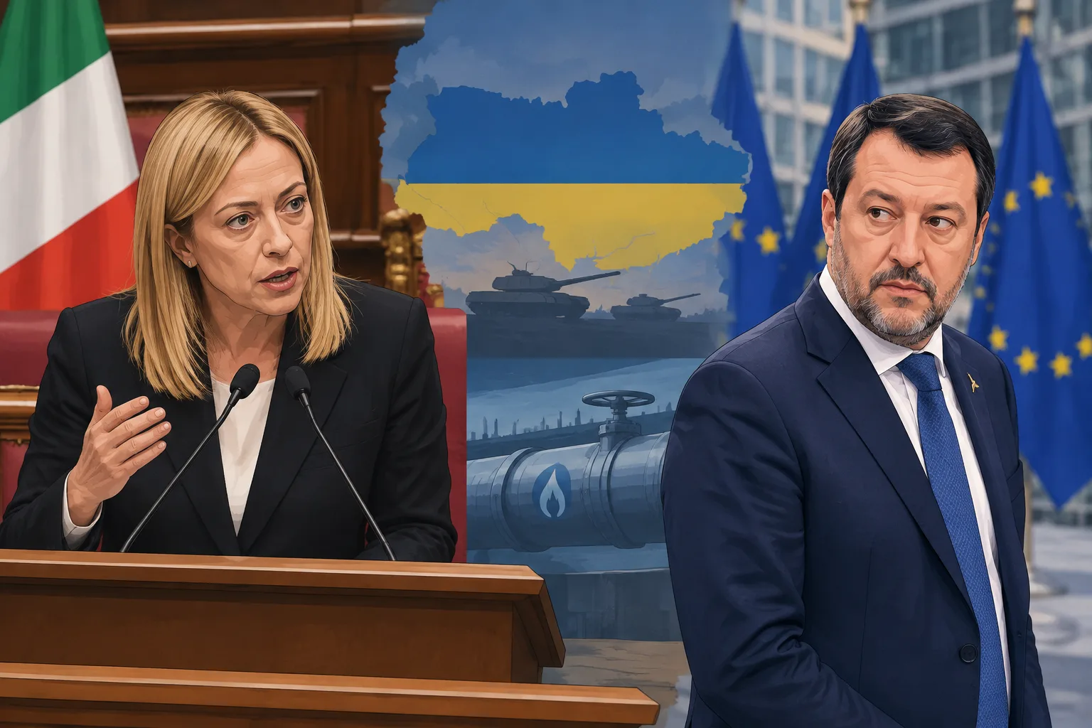 Meloni ribadisce il sostegno a Kiev al Senato, Salvini prende le distanze a Bruxelles