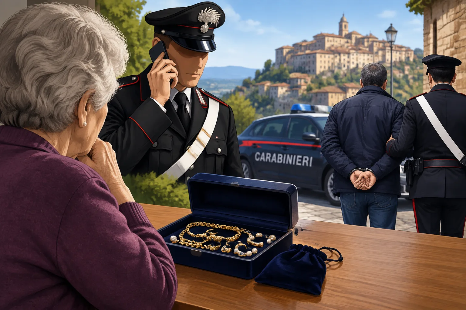 Truffa del “falso controllo dell’oro”: arrestato un 44enne dopo la denuncia di un’81enne ad Ariccia