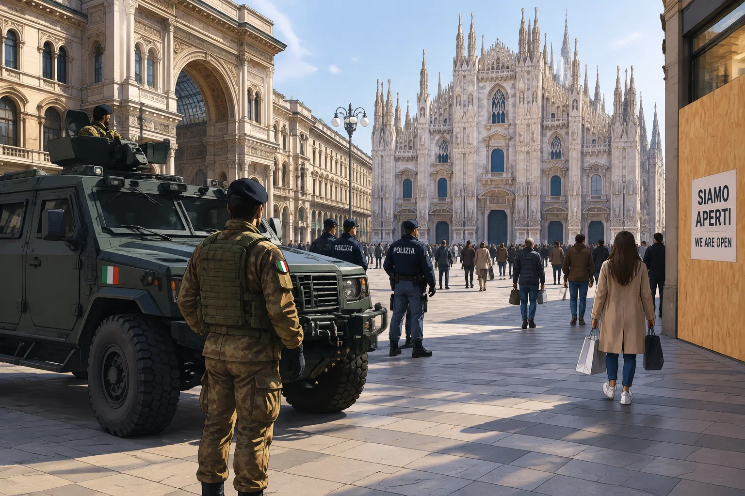Centro di Milano riprende la routine dopo il corteo: blindati ancora in piazza e centinaia di identificazioni